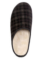 Textiltofflor med avtagbar fotbädd SVART