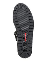 ELENA EDEN tofflor tillverkade av nappal&auml;der och stretchmaterial SVART-GULD