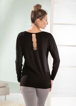 Skjorta med l&aring;nga fladdermus&auml;rmar 