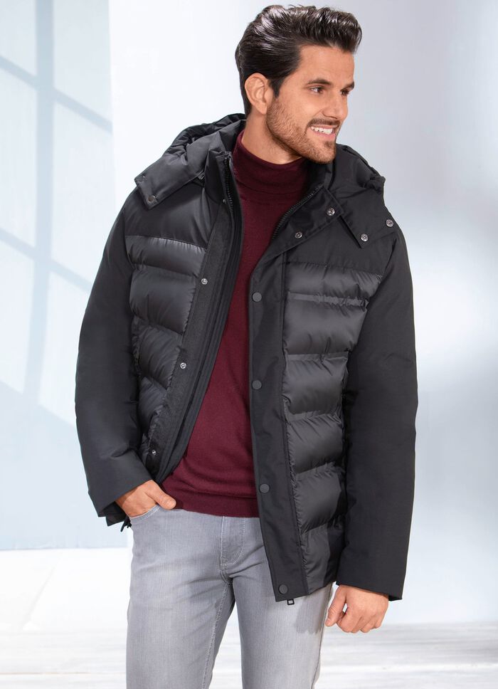 Quiltad kort jacka med st&aring;krage 