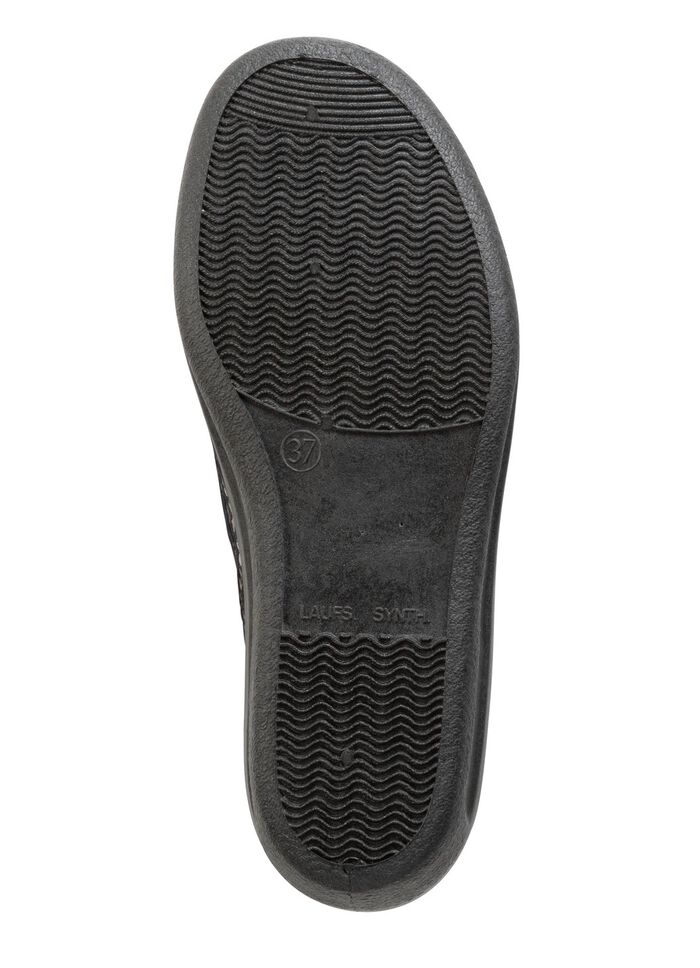 Tofflor i tryckt sammet med leom&ouml;nster 