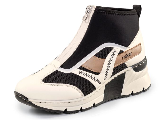 Rieker bootie med skaft av elastisk textil 