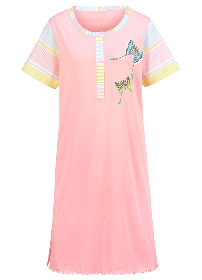 F&ouml;rpackning med tv&aring; nattlinnen, korta &auml;rmar med knappsl&aring; 