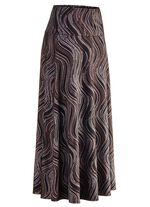 Kjol med ett elegant, skimrande glansigt tryck 