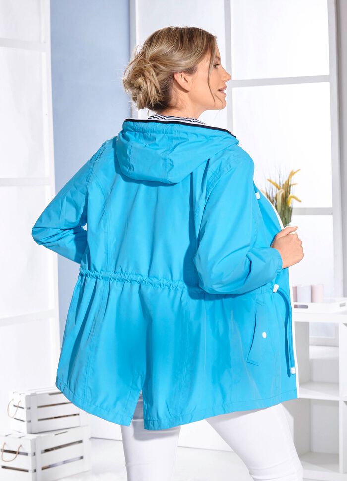 Funktionsjacka med ringad insida i huvan 