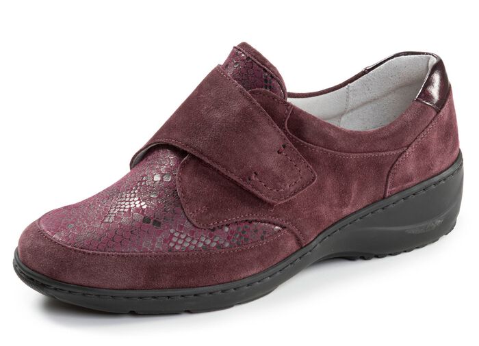 Waldl&auml;ufer, bekv&auml;ma damtofflor, bredd K, med uttagbar fotb&auml;dd BOURGOGNE