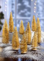 Borddekoration julgranar, set om 9 