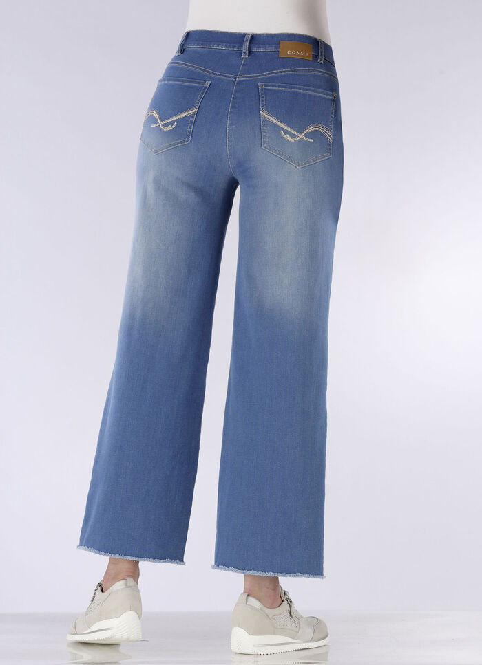 Jeans med trendig benvidd, 