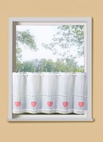 Kort rullgardin med makraméfinish och stångficka 