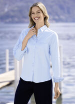 Blus med skjortkrage 