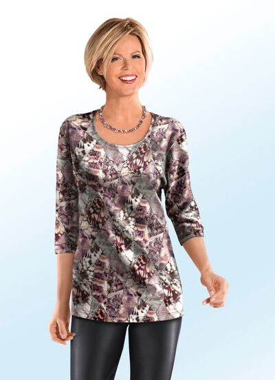 Topp med rund halsringning 