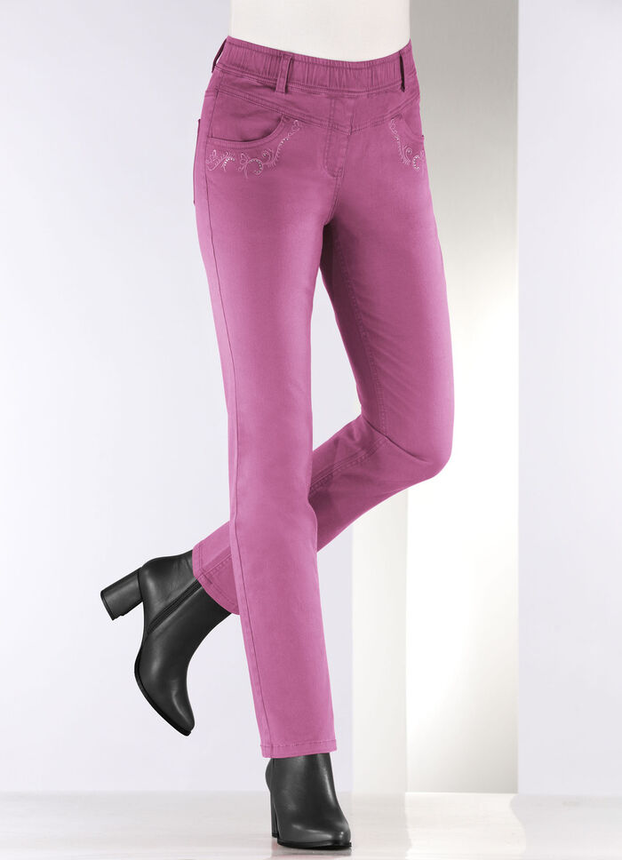 Byxor med glittrande strass, 