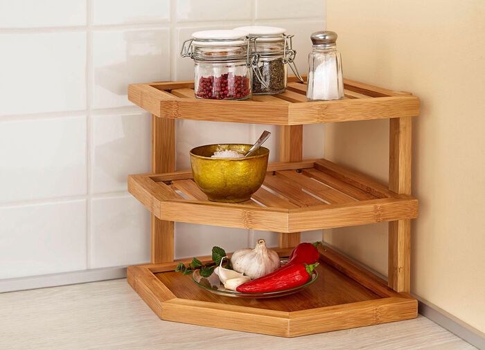 H&ouml;rnhylla i bambu 