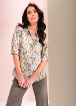 Blus med elastiska kanter 