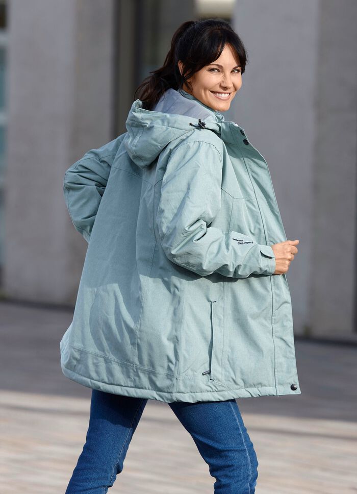 Funktionell jacka med avtagbar huva 