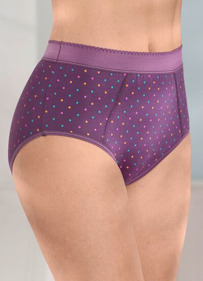 Fempack shapewear-trosor med f&auml;rgglad prickig design 