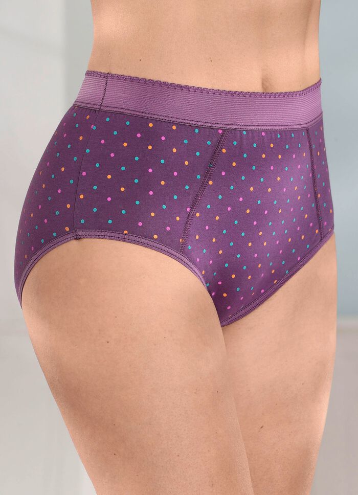 Fempack shapewear-trosor med f&auml;rgglad prickig design 