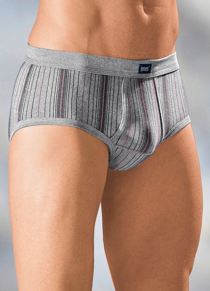 Fem-pack finribbade kalsonger med &ouml;ppning 