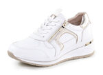 ELENA EDEN, snygga damsneakers, vidd H, med uttagbar fotbädd VITGULD