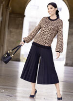 Culottes med veckade veck, 