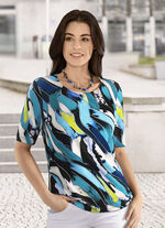 Skjorta med rund halsringning 