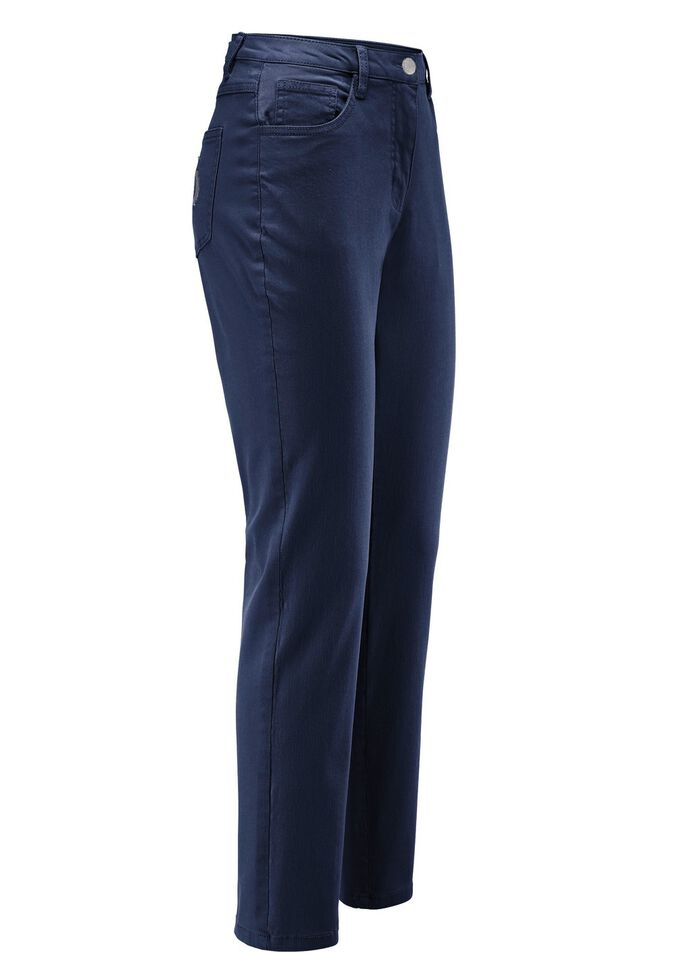 7/8-jeans med broderi 