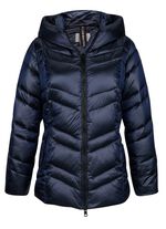 Quiltad jacka med fast huva 