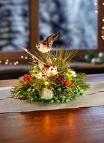 Upplyst bordsarrangemang 