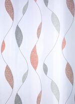 Gardin med prickigt v&aring;gm&ouml;nster R&Ouml;D-GR&Aring;