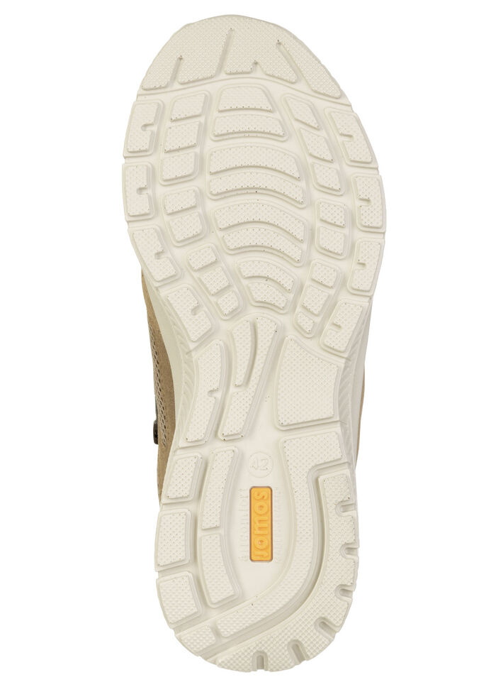 Sportiga herrskor med snörning, bredd H, med uttagbar fotbädd BEIGE