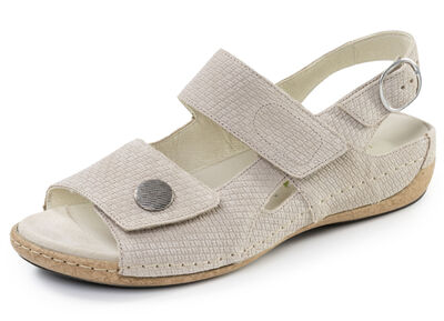 Waldläufer, bekväma damsandaler, bredd H, med uttagbar fotbädd 