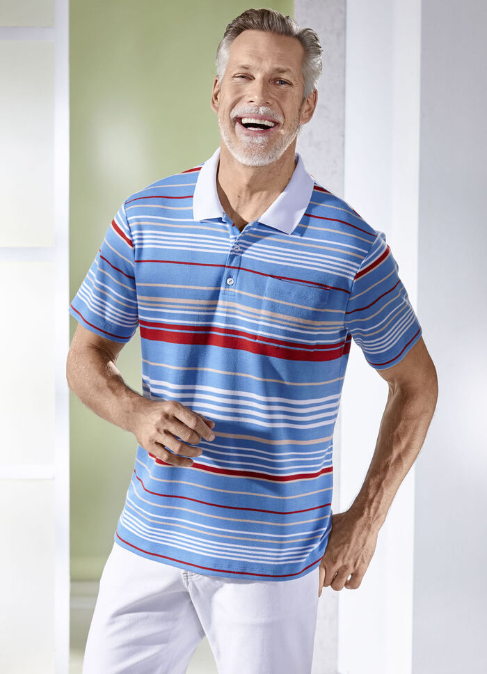 pikétröja med bröstficka 