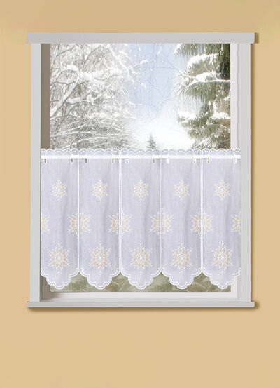 Kort gardin snöflinga 