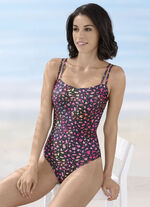 Baddräkt från Schwab Sun Select med justerbara dubbla axelband, utan inlägg, släpper igenom solljus 