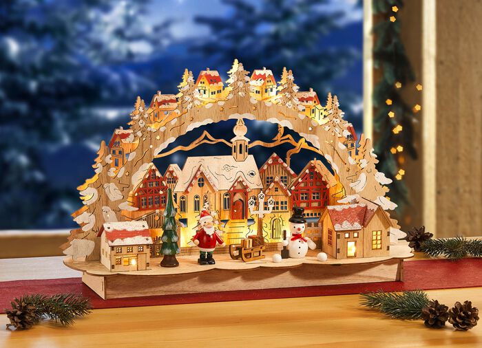 Batteridriven ljusb&aring;ge av tr&auml; 