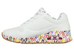 SKECHERS sneakers med snörning delvis tryckta med färgglada hjärtan, 