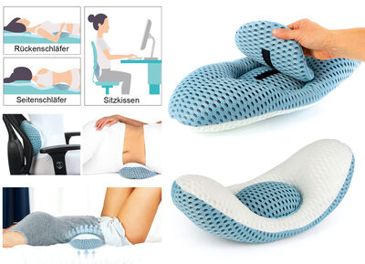 Ländryggskudde 3-i-1 - för avslappnat sittande och sovande 
