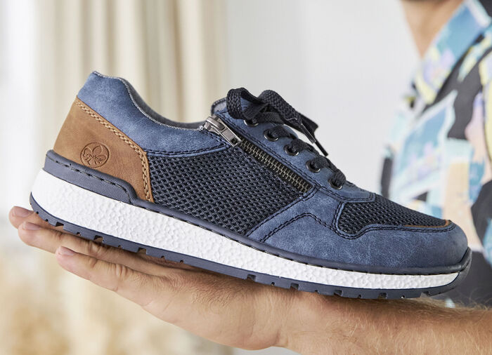 Rieker, bekväma herrsneakers, bredd H, med uttagbar fotbädd, 
