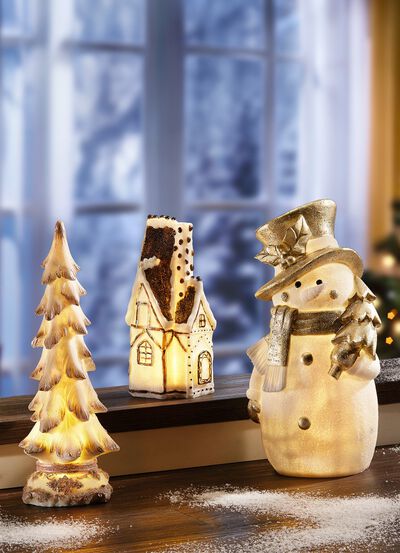 Upplysta dekorativa figurer av polyresin 