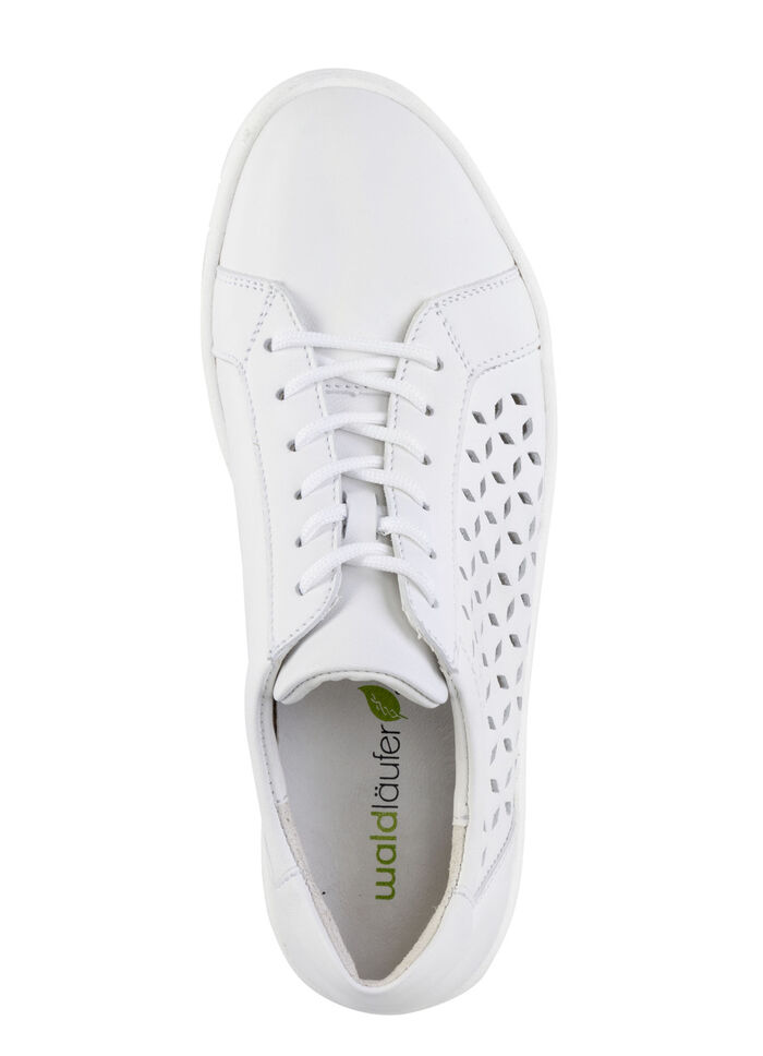 Waldläufer sneakers av nappaläder med luftiga perforeringar WEISS