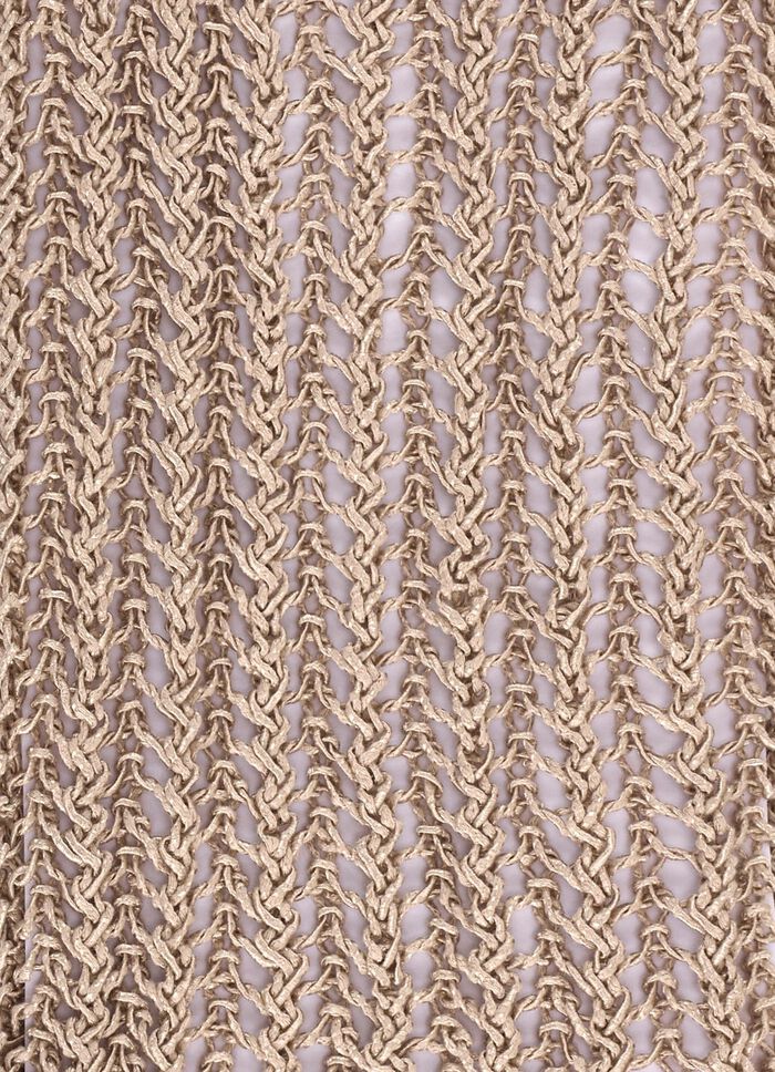 Tr&ouml;ja av elegant, gl&auml;nsande bandgarn SAND BEIGE