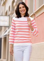 tröja i finstickad WEISS-HUMMER