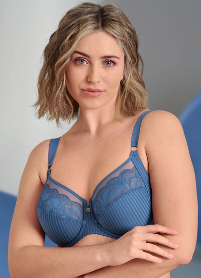 Rosa Faia bygel-bh med spets i tyllbroderi 