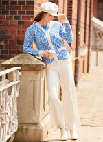 Kofta i utarbetad jacquarddesign 