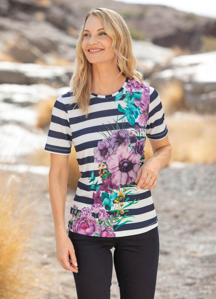 Skjorta med blommotiv 