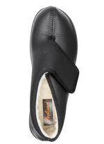 Fodrade herrtofflor, med ny ull SVART