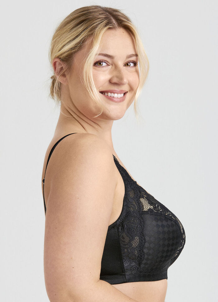 Miss Mary-bh med elastiska spetsinsatser SCHWARZ