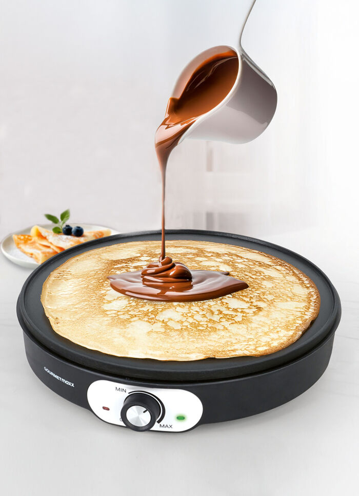 Crêpe-maskin med non-stick bakyta 