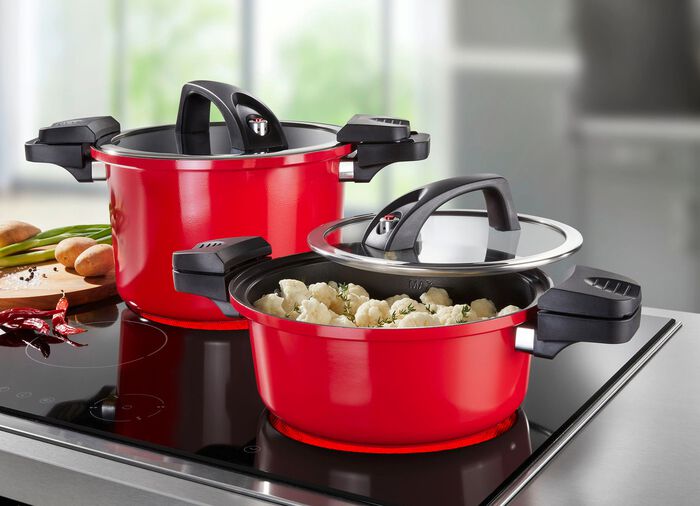 Energisparande gryta med lock till l&aring;gtryckskokare 