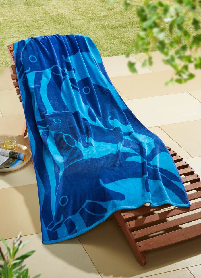 Extra stor strandhandduk tillverkad av ren bomull BL&Aring;